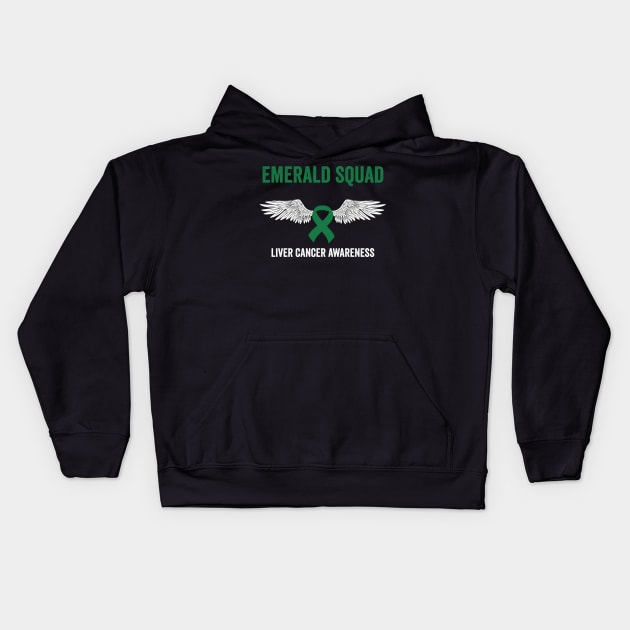 Emerald Squad - Liver cancer awareness month Kids Hoodie by Merchpasha1